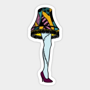 Sally Leg Lamp Nightmare Before A Christmas Story Sticker